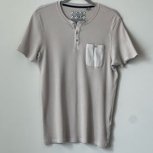 TED BAKER LONDON SKINNY POLO SHORT SLEEVE BUTTON SHIRT